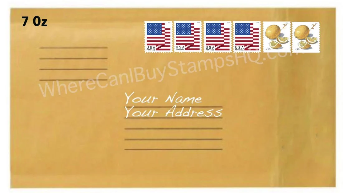 Stamps you need to use for a 7 Oz large letter