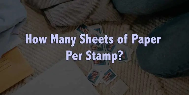 how many sheets of paper per stamp